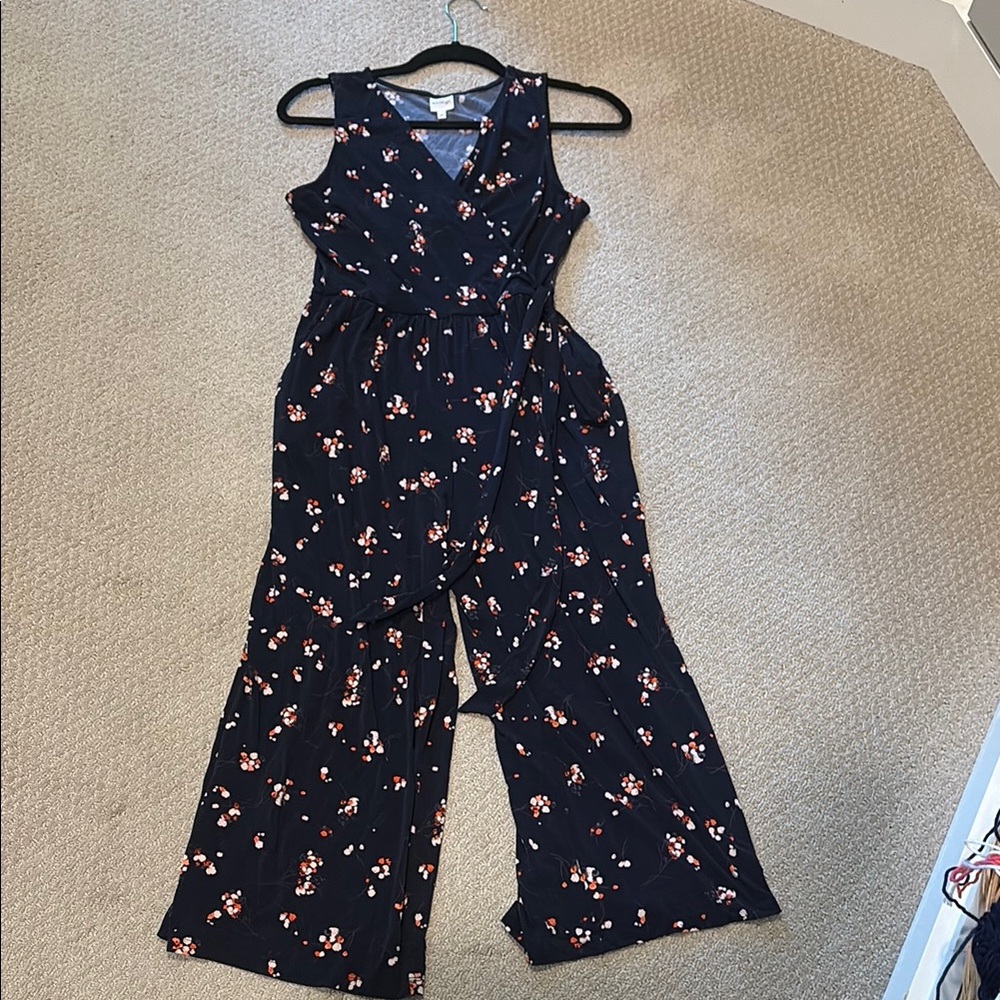 Floral Black Jumpsuit